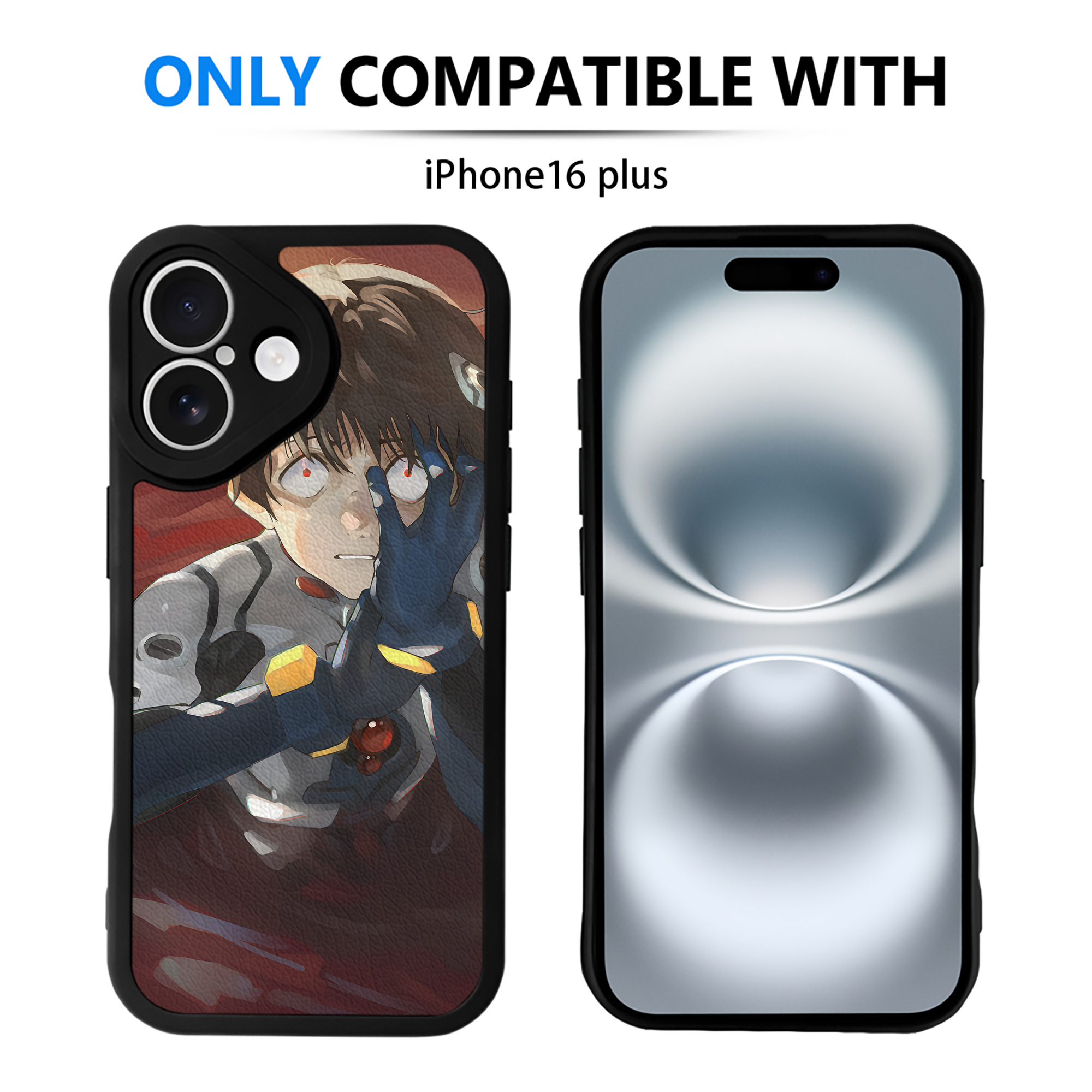 （画像用） EVA 新世紀エヴァンゲリオン 【iPhone 16シリーズ対応】シリコンスマホケース（レザー調） 材質：シリコン